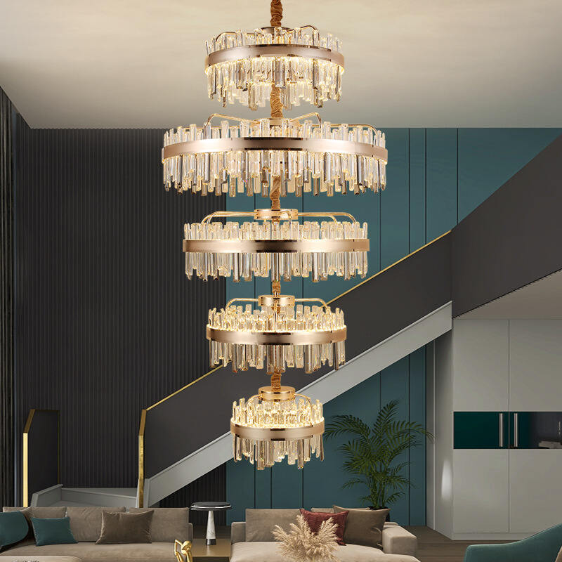 luxury LED crystal pendent lamp application 4